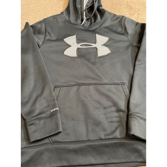 MENS Black Under Armour Hoodie Pre Loved - Picture 2 of 6